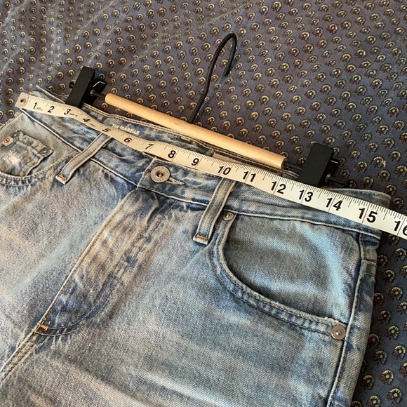 AG-ED denim The Isabelle high rise straight crop distressed light wash j… - Picture 11 of 13